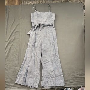 JCrew Linen Pinstripe Jumpsuit